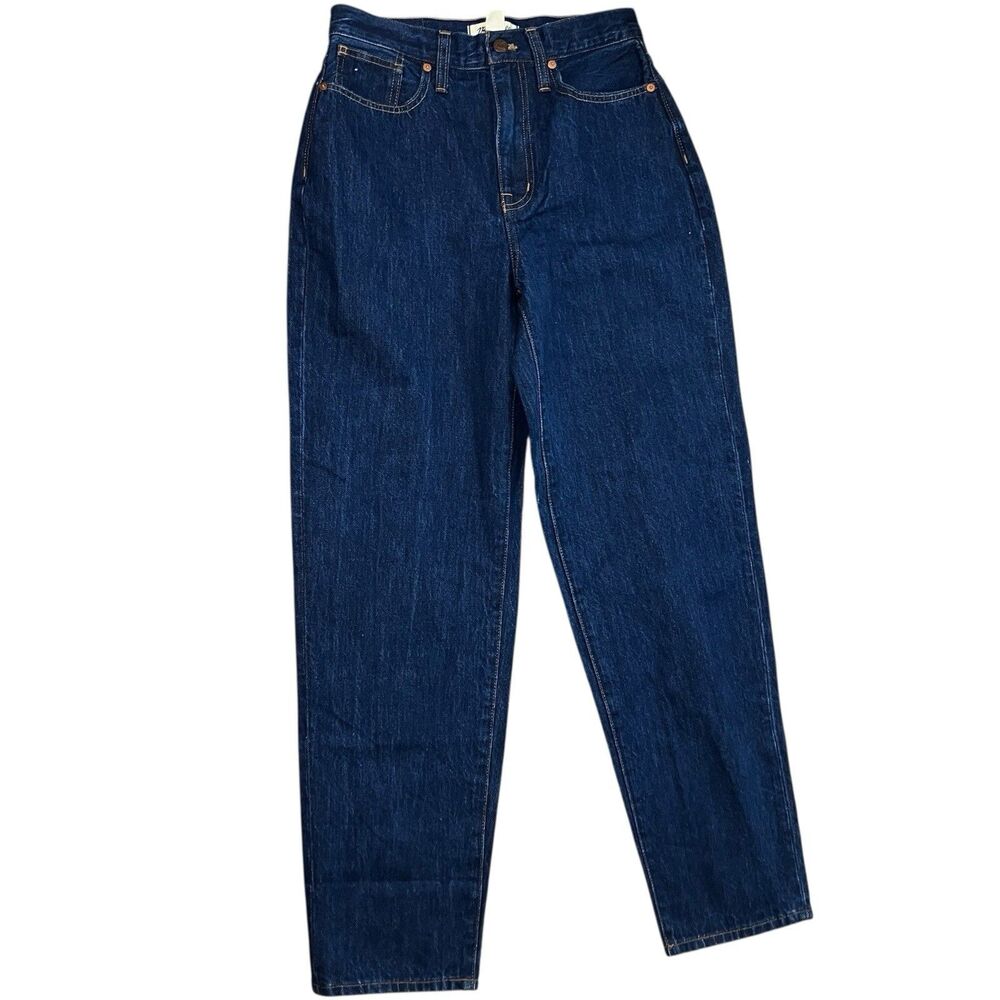 Tapered Madewell Baggy Jeans‎ Womens 25 Blue Dark Wash High Rise Denim 90s Fit